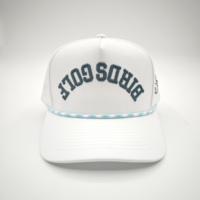 Casquette de baseball snapback 5 panneaux en polyester, imperméable, bleue, à motif léopard Dobby à pois, avec perforations découpées au laser et cordon, style sportif urbain, courante