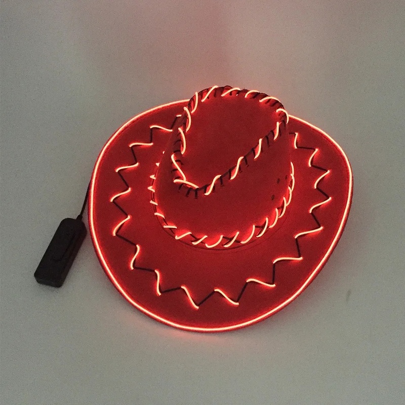 Western Cowboy Hat LED Cap Fluorescent