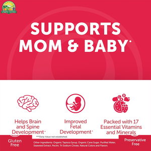 ויטמינים מרוכזים לפוריות, סוכריות גומי טרום לידתיות עם חומצה פולית, ויטמין K2, מתיל פולאט, ויטמין B6, סוכריות גומי טרום לידתיות. - Product Image 2