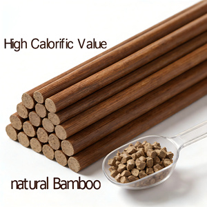 Granulés de bambou naturels haute densité, faible humidité, combustible biomasse écologique pour le chauffage industriel et domestique - Product Image 1
