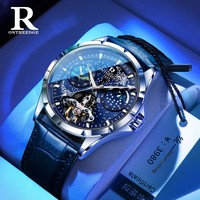 Montre mécanique automatique pour homme, modèle 2026, en acier inoxydable, verre saphir, cadran à aiguilles lumineuses, bracelet en cuir véritable, étanche 30M