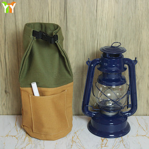 Outdoor camping portable kerosene <b>lamp</b> canvas storage bag, retro LED rechargeable decorative <b>lantern</b> protective cover. - Product Image 1