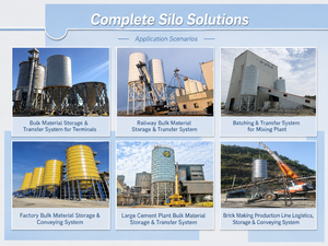 Silo de stockage de poudre en vrac industriel 100T-1000T, boulonné, monté sur site, conception à bride en T pour usine de béton/poudre - Product Image 4