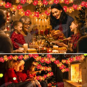 <span class=keywords><strong>Led</strong></span> nhân tạo Maple Leaf ánh sáng chuỗi Halloween mỉm cười khuôn mặt bí ngô sọ đèn lồng IP44 cho kỳ nghỉ phòng bầu không khí sắp xếp - Product Image 5