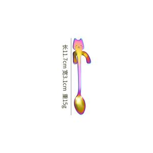Thickened 304 Stainless Steel square Head Golden Dessert <b>Spoon</b> - Product Image 4