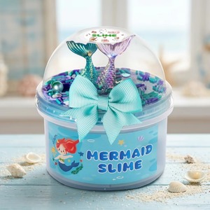 Cross-border Explosions 200ml Ice Cream Mermaid Yellow Oild <b>Slime</b> Set Children's Educational Decompression <b>Toy</b> DIY Set - Product Image 1