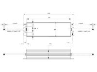 Alimentation industrielle à découpage CA-CC sur rail DIN, étanche IP67, 48V, 4,2A, 200W, 100-240VCA, modèle SMV-200-48, efficacité 87%, vente en gros