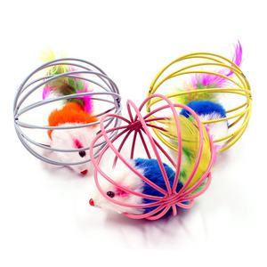 बिल्ली खिलौना प्लग माउस धातु पिंजरे इंटरैक्टिव व्यायाम पंख गेंद मज़ा टिकाऊ किटी प्ले टॉय क्रिकल ध्वनि जीवन - Product Image 2