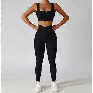 Soutien-gorge de course pour <span class=keywords><strong>femme</strong></span>, résistant aux chocs, vêtements de Yoga froncés, vêtements de sport - Product Image 6