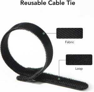 Bande auto-agrippante double face imperméable avec logo personnalisé, en nylon 66 écologique et à forte adhérence - Product Image 2