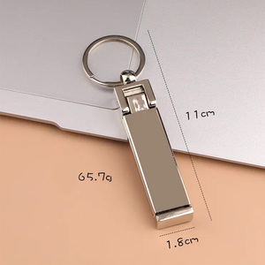 Phong cách thép không gỉ đa chức năng Bảng Treo Túi <span class=keywords><strong>Keychain</strong></span> móc nhẫn có thể gập lại ví móc áo với điện thoại di động khung - Product Image 5