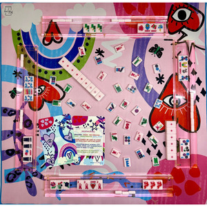Double Sided Carved Acrylic Bespoke American Mahjong Tiles <strong>Lucky</strong> <strong>Charms</strong> <strong>Marshmallow</strong> Pink Friends Gathering for Entertainment - Product Image 6