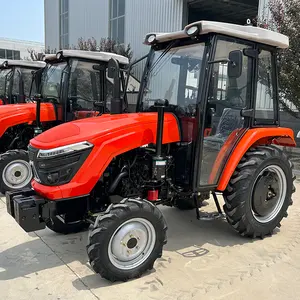 Barang baru kualitas tinggi 50HP 4WD traktor pertanian dengan kanopi kabin dan Rop