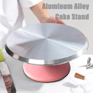 Detachable Aluminium Alloy Cake Decorating Supplies Rotating Cake Dessert Stand Cake Turntable