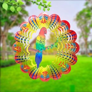 Campanas de Viento Colibrí de 12 Pulgadas, Acero Inoxidable 3D, Acabado Cepillado, Adorno de Jardín para Exteriores - Product Image 6