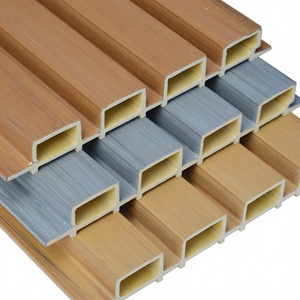 Panel de rejilla de fibra de bambú <span class=keywords><strong>para</strong></span> uso en <span class=keywords><strong>exteriores</strong></span> Ecológico Impermeable <span class=keywords><strong>Madera</strong></span>-Plástico WPC Gran Panel de pared Material PS Techos Parapetos - Product Image 4