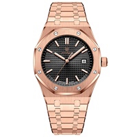 Montre de luxe pour homme, étanche 30M, verre luminescent, acier inoxydable, style business, quartz, 42MM, boucle à ardillon