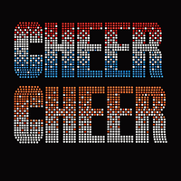 Transfert thermique personnalisé en strass pour T-shirts – Motif Cheer Design