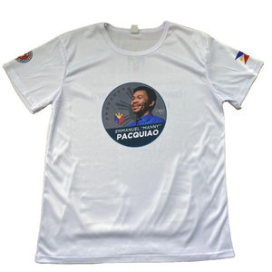 Camisa lisa de algodón para elección personalizada barata campaña de cuello redondo impresa 120 Gsm camiseta blanca de campaña - Product Image 3