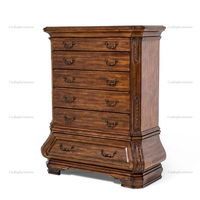 Ensembles de Meubles de Chambre Américains en Bois Sculpté de Luxe, Design Classique, Mobilier Royal pour la Maison, Lit en Bois Massif Ancien