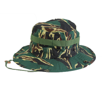 Chapeau Boonie camouflage tactique respirant avec œillets et cordon, unisexe, toutes saisons