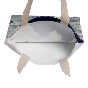 Bolsa de Compras de Algodón Reutilizable Plegable con Cierre, Impresión por Sublimación Ecológica, de Alta Calidad, al por Mayor - Product Image 5