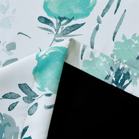 Rideaux occultants floraux isolants thermiquement, à œillets, imprimés motif aquarelle, pour chambre à coucher, réduisant le bruit