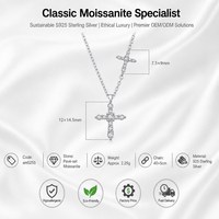 Collier Fleur en Moissanite Argent 925 - Pendentif Grappe de 6 Pierres Marguerites avec Perle Centrale et Chaîne Câble - Cadeau