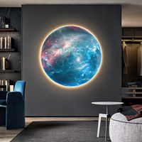 Peinture murale LED abstraite pour chambre à coucher, en céramique et cristal, design moderne, décoration d'anniversaire, toile de fond de canapé