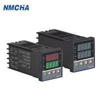 Pengontrol Suhu Digital Cerdas NMCHA REX-C100 dengan Layar LED Bahan ABS Kontrol PID ON/OFF Output SSR (TDS)