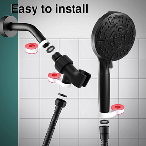 Cabezal De Ducha Vòi Hoa Sen Cầm Tay Lọc Màu Đen Áp Lực Cao Bán Chạy Nhất Có Hai Chức Năng - Product Image 5