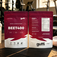 Sachet Doypack sur mesure mat refermable avec fermeture éclair en Mylar pour poudre de mélange de boisson énergétique pré-entraînement à la betterave et à la pastèque