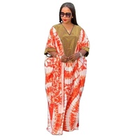 Abaya ethnique rétro pour femmes africaines avec imprimé floral, silhouette évasée, embellissements en strass et robe grande taille