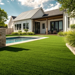 30mm 40mm 45mm thẩm mỹ tổng hợp cỏ thảm chống UV không thấm nước nhân tạo Turf cho vườn hồ bơi - Product Image 1