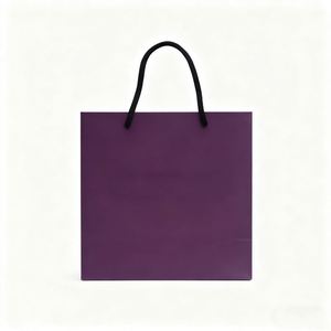 Sac en papier kraft de luxe personnalisé en carton ivoire recyclable, moderne et haut de gamme, avec pelliculage, sur mesure pour bougies de supermarché - Product Image 4