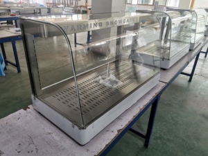 Vitrine chauffante professionnelle 1,6 kW pour aliments, 900 mm, avec porte vitrée, pour restaurants, boulangeries et traiteurs - Product Image 5