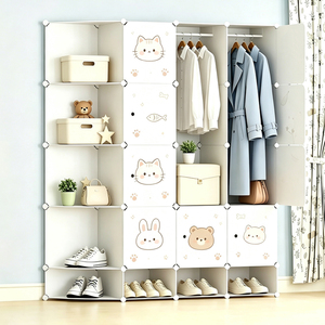 Armadio Magico in Plastica Fai-da-Te per Bambini, Guardaroba Semplice per Camera da Letto - Product Image 2