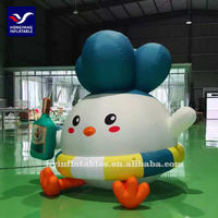 Publicité extérieure de modèle de figure de ballon gonflable de dessin animé