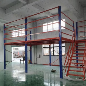 Kho Heavy Duty thép Loft nền tảng kệ lưu trữ gác mái giá Pallet Kệ hỗ trợ tầng lửng Kệ hệ thống - Product Image 1