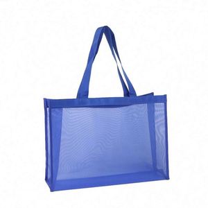 Sac à main pour femme personnalisé avec logo imprimé, sac de shopping en maille, sac de plage, vente en gros - Product Image 2