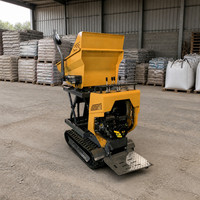 Mini-dumper sur chenilles HDL YH-500S, capacité 500 kg, chenilles en caoutchouc, pour travaux de transport dans les jardins, les fermes et les vergers