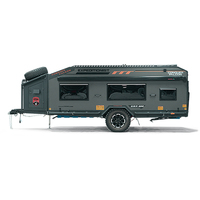 Nouvelle caravane de camping de haute qualité, personnalisée, pour expéditions, 600 Camper Travel Trailer 4x4 tout-terrain, châssis en aluminium, réservoir d'eau de 320L, 2 places