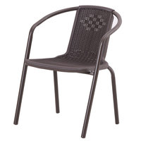 Mobilier d'extérieur moderne Table et chaises en rotin imperméable Ensemble chaise à dossier unique avec table et chaise durables