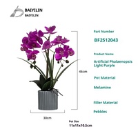 Ensemble de plantes en pot de fleurs de phalaenopsis de style nordique, ornement de bureau multi-pièces, décoration de maison en plastique, Noël, mariage