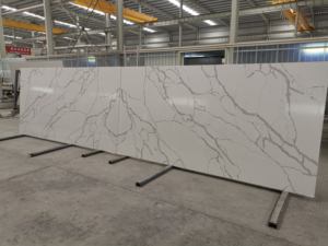 Encimera de losa de piedra de cuarzo blanco pulido para apartamento TMZ ODM/ODM Quartzo Quarzo - Product Image 5