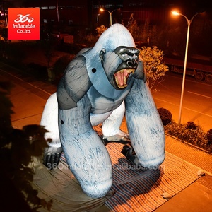 Quảng Cáo Khổng Lồ Tùy Chỉnh 6M Bơm Hơi Big Gorilla <span class=keywords><strong>King</strong></span> <span class=keywords><strong>Kong</strong></span> Với Đèn LED Để Trang Trí - Product Image 4