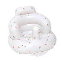 Siège de sol pliable et portable moderne pour bébé avec ventouses, pompe à air intégrée, motif citron, en PVC, canapé gonflable pour extérieur