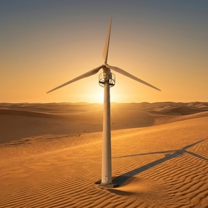 Générateur industriel de haute performance pour la production d'énergie à grande échelle 400 V, tolérant aux hautes vitesses de vent, avec un diamètre de rotor de 22 m et une hauteur de 30 m - Product Image 5
