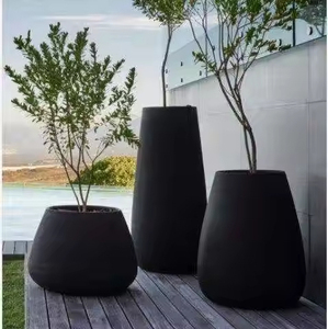 <span class=keywords><strong>Vasi</strong></span> <span class=keywords><strong>da</strong></span> Fiori Neri, Set di <span class=keywords><strong>Vasi</strong></span> in Polietilene per Esterni, Fioriere in Fibra di Vetro per Casa e Giardino, Decorazione per Esterni - Product Image 1