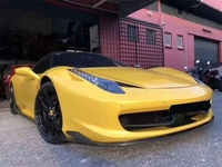 Kit de carrosserie en fibre de carbone V-Style de haute qualité pour Ferrari 458 Modification lèvre avant et lèvre inférieure de pare-chocs avant